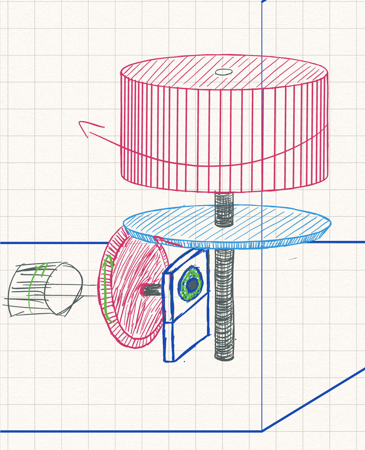 Side gears detail